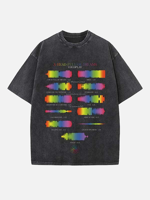 Coldplay Print Round Neck T-shirt