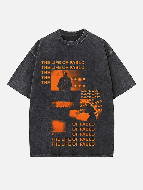 Kanye West Print Round Neck T-shirt