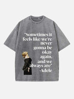 Adele Print Round Neck T-shirt