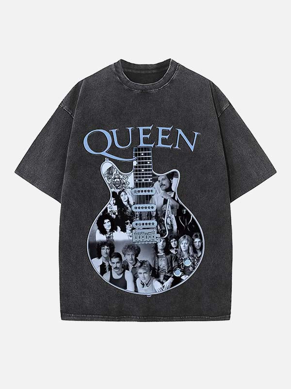 Queen Print Round Neck T-shirt