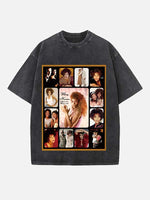 Whitney Houston Print Round Neck T-shirt