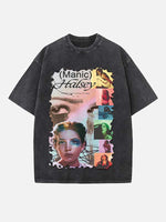 Halsey Print Round Neck T-shirt