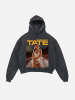 Tate McRae Print Slant Pockets Hoodie