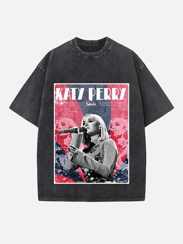 Katy Perry Print Round Neck T-shirt