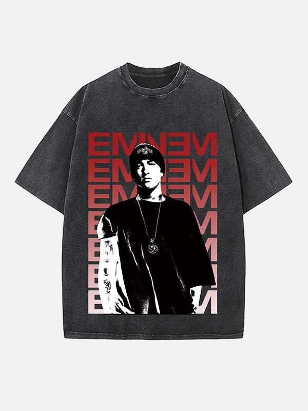 Eminem Print Round Neck T-shirt