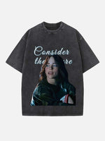 Billie Eilish Print Round Neck T-shirt