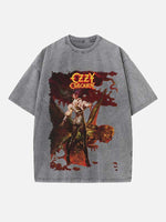 Black Sabbath Print Round Neck T-shirt