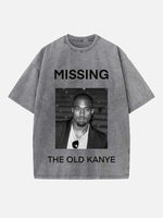 Kanye West Print Round Neck T-shirt