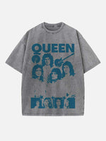 Queen Print Round Neck T-shirt