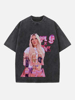 Karol G Print Round Neck T-shirt