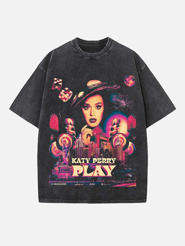 Katy Perry Print Round Neck T-shirt