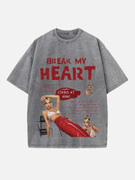 Dua Lipa Print Round Neck T-shirt