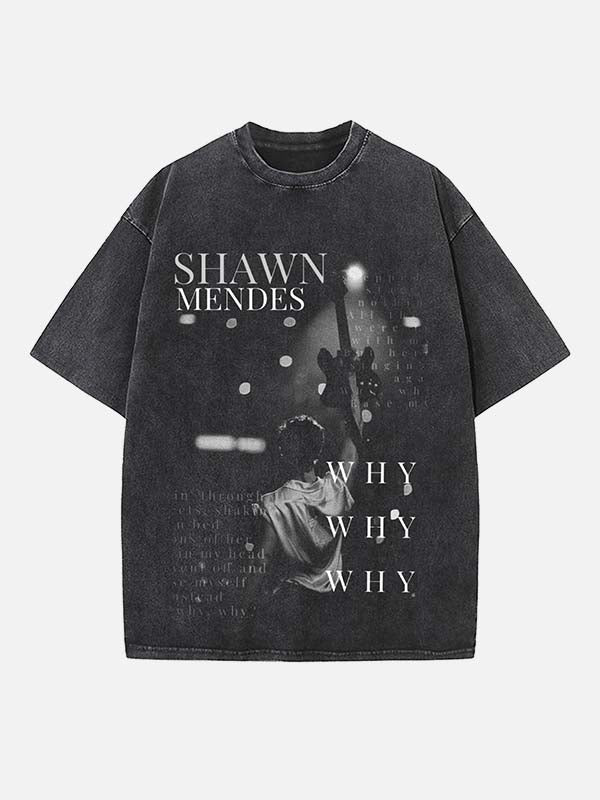 Shawn Mendes Print Round Neck T-shirt