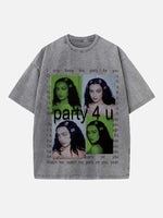 Charli xcx Print Round Neck T-shirt