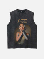 Ariana Grande Print Round Neck Tank