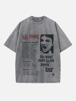 Lola Young Print Round Neck T-shirt