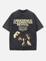 Creedence Clearwater Revival Print Round Neck T-shirt