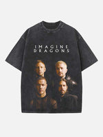 Imagine Dragons Print Round Neck T-shirt