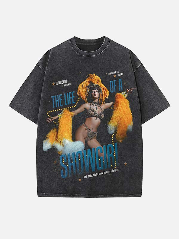 Taylor Swift Print Round Neck T-shirt