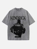 Kendrick Lamar Print Round Neck T-shirt