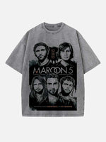 Maroon 5 Print Round Neck T-shirt