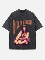 Billie Eilish Print Round Neck T-shirt