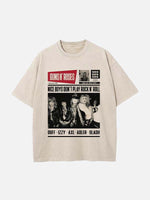 GUNS N' ROSES Print Round Neck T-shirt