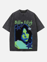 Billie Eilish Print Round Neck T-shirt
