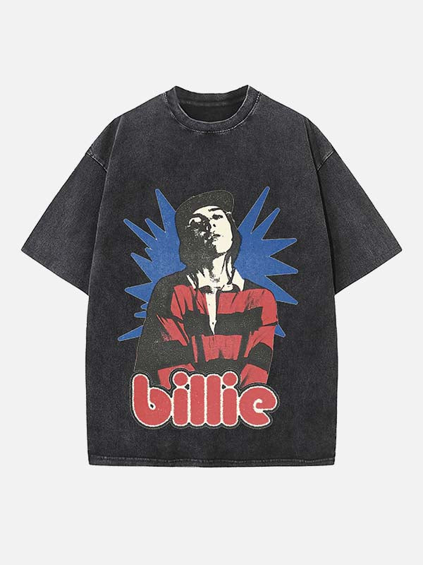 Billie Eilish Print Round Neck T-shirt