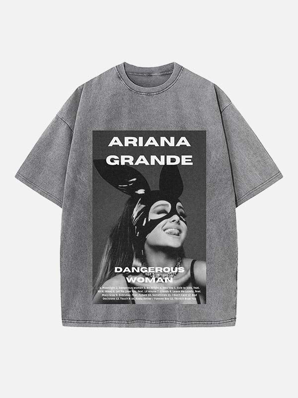 Ariana Grande Print Round Neck T-shirt