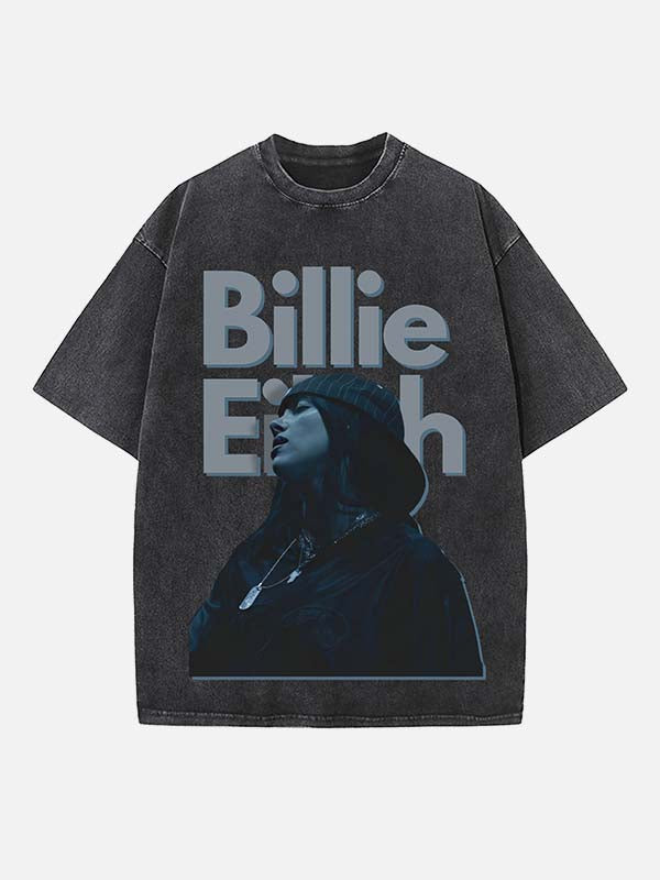 Billie Eilish Print Round Neck T-shirt