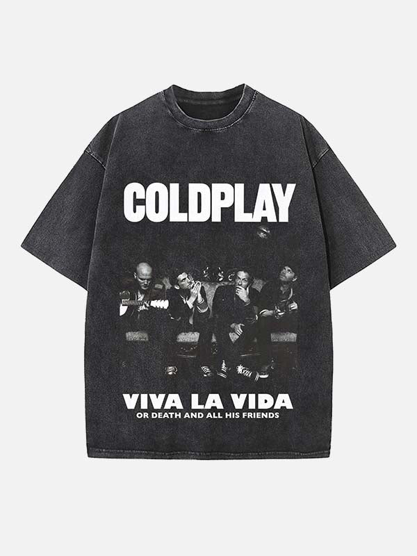 Coldplay Print Round Neck T-shirt