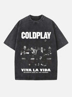Coldplay Print Round Neck T-shirt