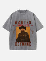 Beyoncé Print Round Neck T-shirt