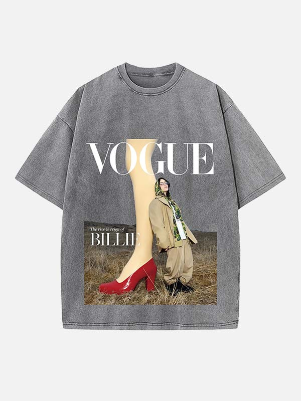 Billie Eilish Print Round Neck T-shirt