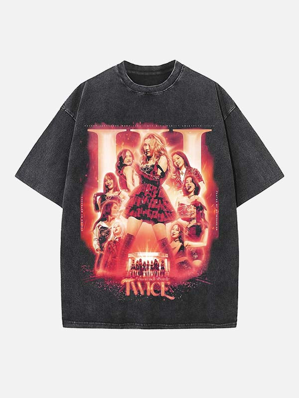 TWICE Print Round Neck T-shirt