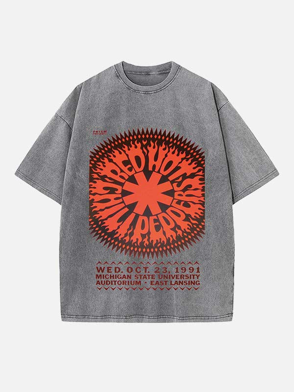 Red Hot Chili Peppers Print Round Neck T-shirt
