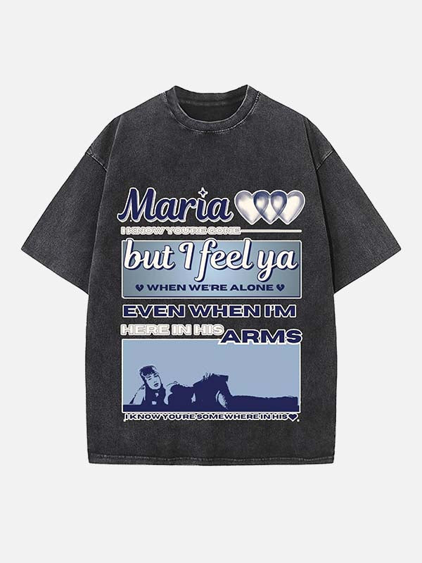 Dua Lipa Print Round Neck T-shirt