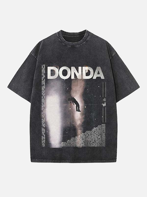 Kanye West Print Round Neck T-shirt