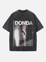Kanye West Print Round Neck T-shirt