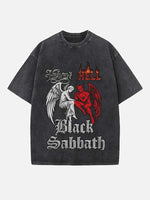 Black Sabbath Print Round Neck T-shirt