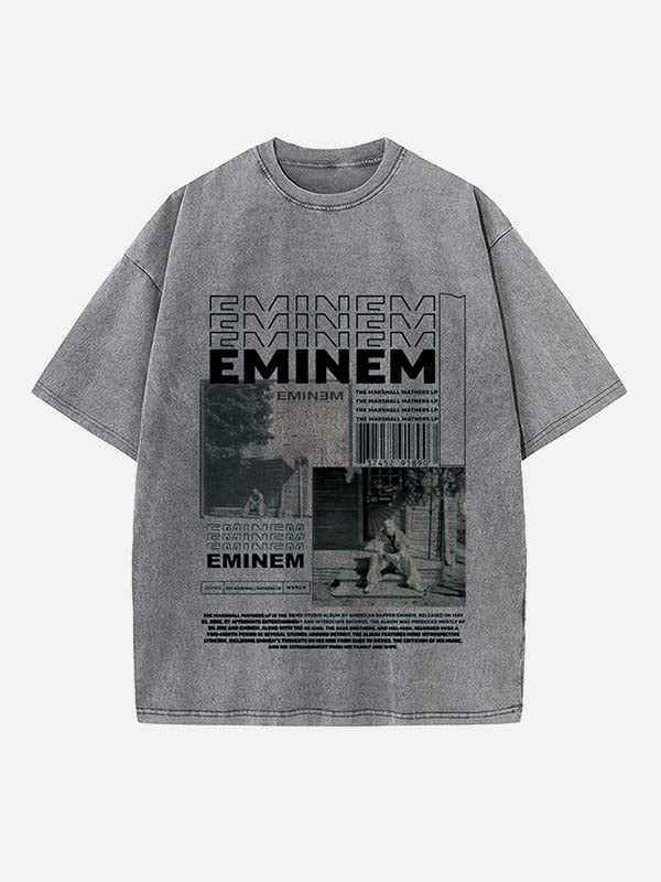 Eminem Print Round Neck T-shirt