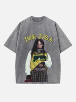 Billie Eilish Print Round Neck T-shirt