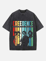 Creedence Clearwater Revival Print Round Neck T-shirt