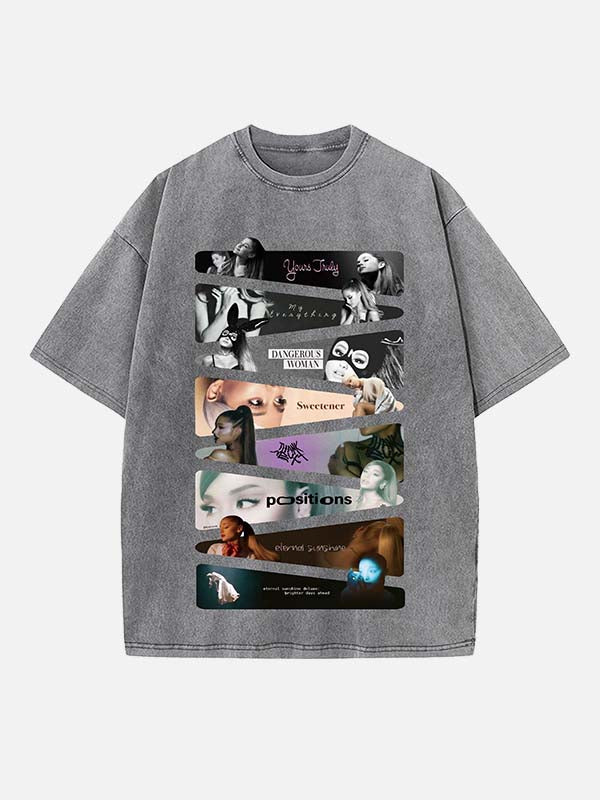 Ariana Grande Print Round Neck T-shirt