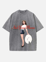Jennifer Lopez Print Round Neck T-shirt