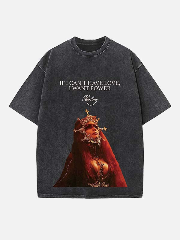 Halsey Print Round Neck T-shirt