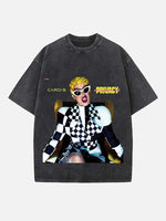 Cardi B Print Round Neck T-shirt