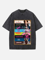 Miley Cyrus Print Round Neck T-shirt