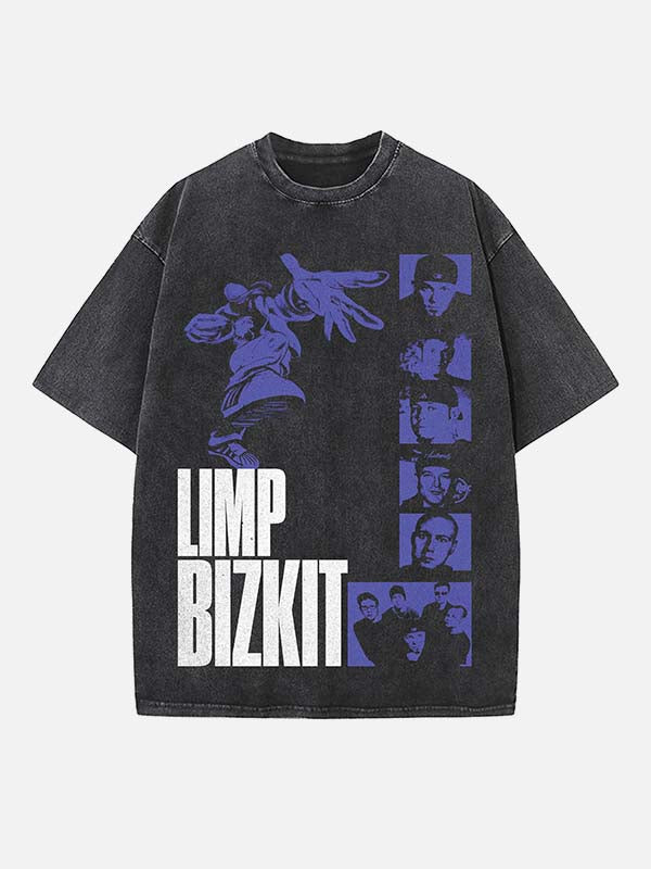 Limp Bizkit Print Round Neck T-shirt